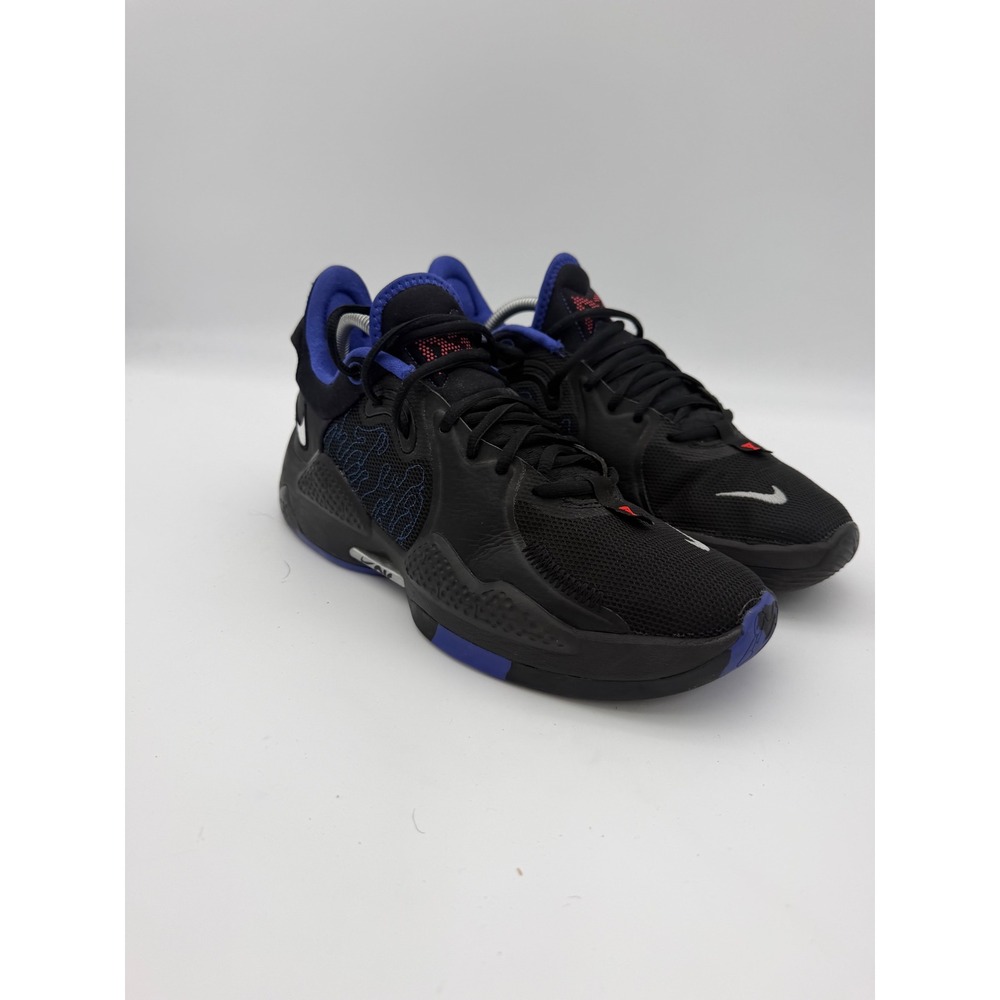 Nike PG 5 Paul George Black Lapis Blue Basketball Shoes CW3143-002 Mens 8.5